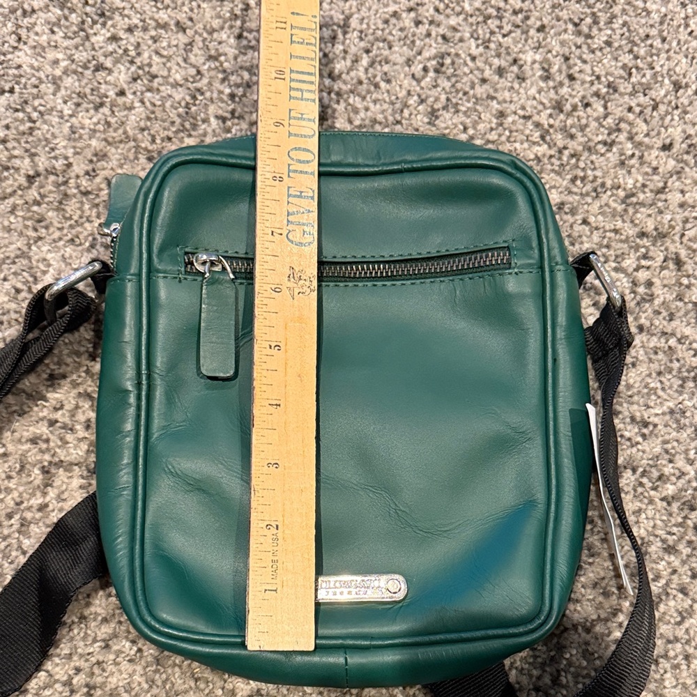 Bolongaro Trevor leather flight bag in olive leather - Picture 4 of 5